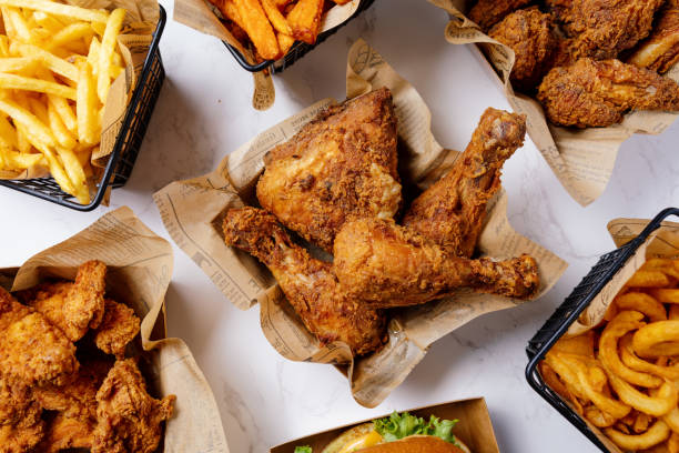 istock Fast food assortment with different fast food menu 2154974091