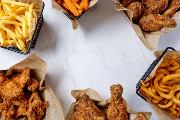 istock Fast food assortment with different fast food menu 2154974212