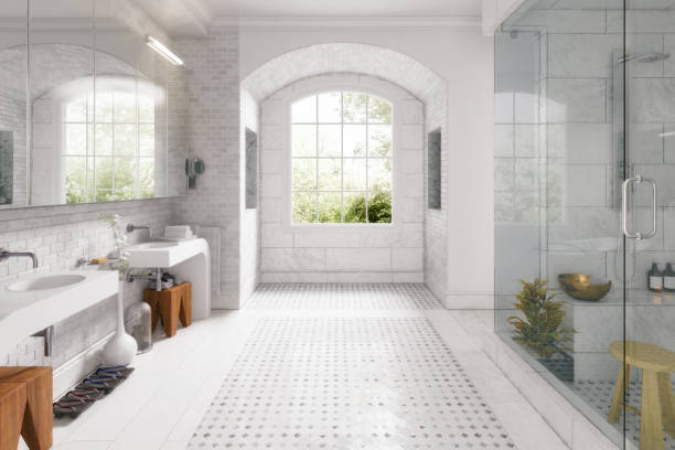 istock Renovation of an old building bathroom 01 - 3d visualization 2154976375