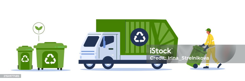 Garbage Collection Stock Illustration - Download Image Now - Collection ...