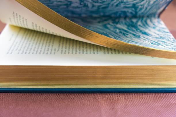 closeup of a red rose and a catalan flag in an open book for Sant Jordi, the Catalan name for Saint Georges Day, when it is tradition to give red roses and books in Catalonia, Spain