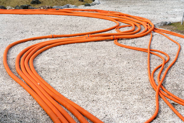 istock Promenade with winding orange electrical wiring 2154978477