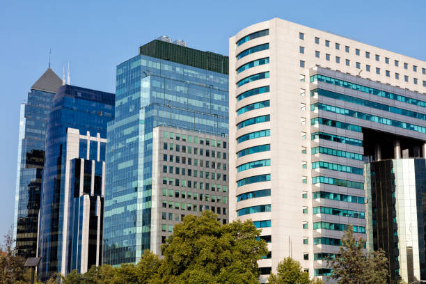 Santiago de Chile cityscape, financial district.