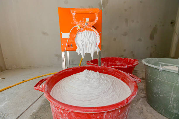 istock Machine for mixing water and prepared mixture for plastering, skim 2154982860