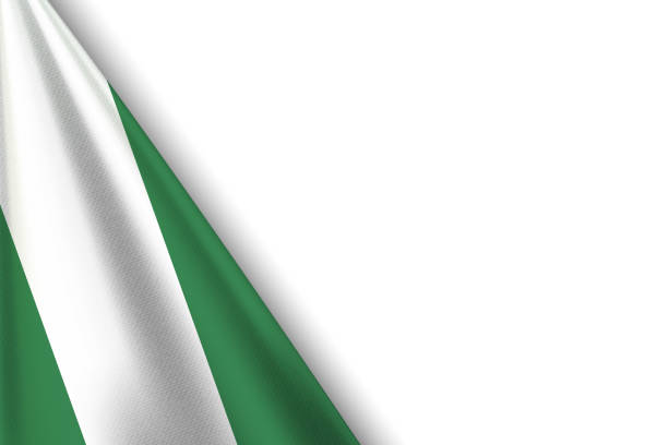 vlajka nigérie s originální barvou - kano stock ilustrace