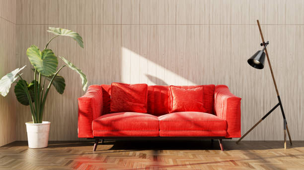 istock Large luxury modern bright interiors Living room mockup illustration 3D rendering image 2154989895