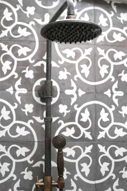 istock Close to Shower head in bathroom. 2154990087