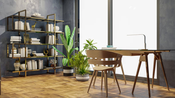 istock Large luxury modern bright interiors Living room mockup illustration 3D rendering image 2154991277