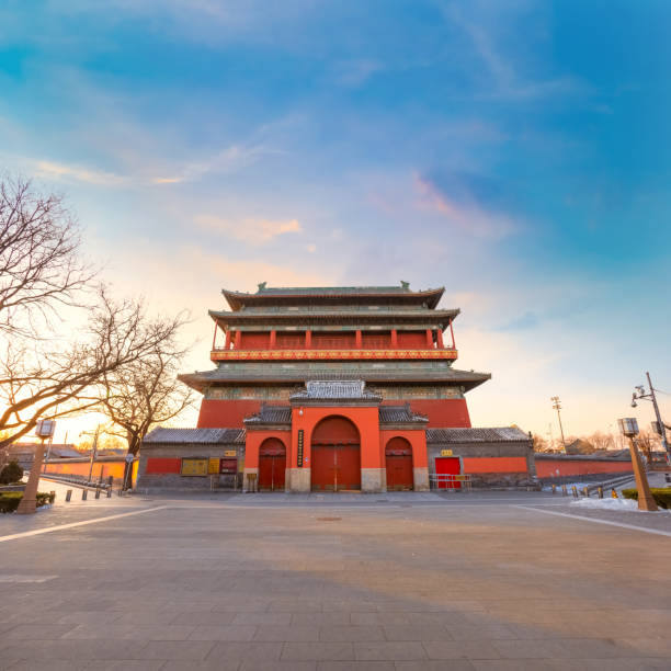 Gulou Drum Tower built in 1272 and rebuilt twice after two fires. It's the time-telling center of the capital city during the Yuan, Ming and Qing Dynasties