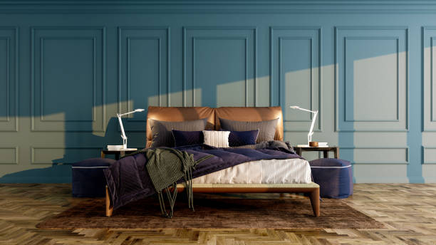 istock Large luxury modern bright interiors Living room mockup illustration 3D rendering image 2154998520