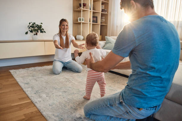 istock First steps of our baby 2154998583