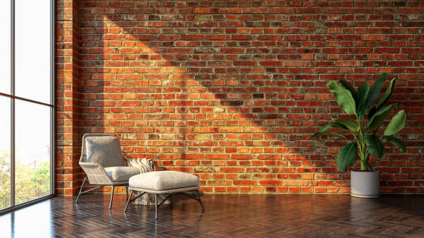istock Large luxury modern bright interiors Living room mockup illustration 3D rendering image 2154998872