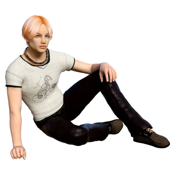 3d illustration of a woman warrior in a combative pose with a smile on her face isolated on a white background.