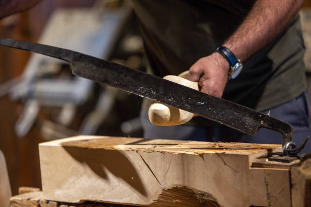 istock making classic Dutch clog at the factory 2155003216
