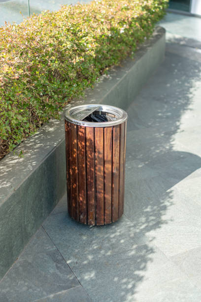 istock Small trash can on the street 2155009713