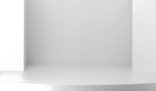 istock White podium or pedestal for product display, 3d render illustration. 2155015669