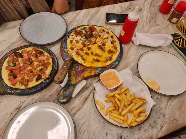istock Pizza and Crispy French fries 2155022407