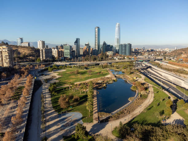 istock Santiago de Chile skyscrapers from Bicentenario park 2155023172