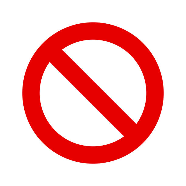 ilustraciones, imágenes clip art, dibujos animados e iconos de stock de signo de "no" con trazo editable - exclusión