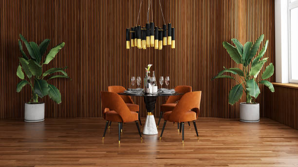 istock Large luxury modern bright interiors Living room mockup illustration 3D rendering image 2155024449