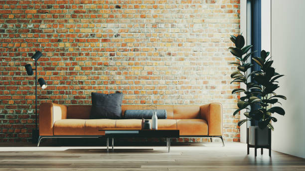 istock Large luxury modern bright interiors Living room mockup illustration 3D rendering image 2155028934