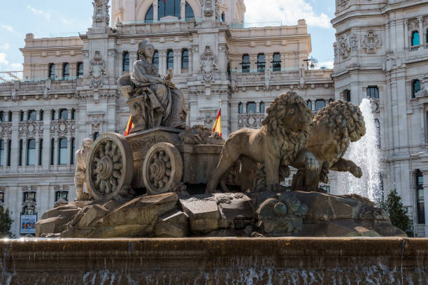 Madrid, Spain - May, 19, 2024: Fountain of Cibeles