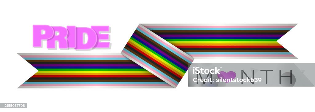Simple Inclusive Pride Background Background With Lgbtq Inclusive Pride Flag Stock Illustration ...
