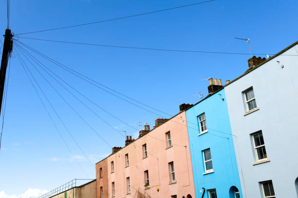 istock Typical Colorful british houses in Bristol city 2155040241