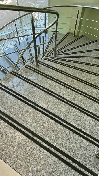 istock The staircase in the building is spiral. Interior Design 2155040552