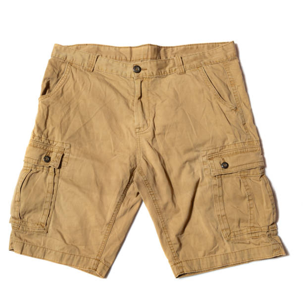 istock men's cargo shorts on a white background 2155043475