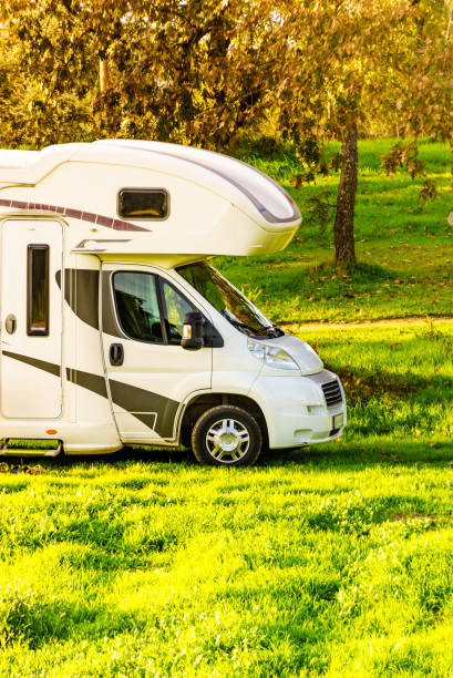 istock Rv motorhome on nature. Holidays trip. 2155044000