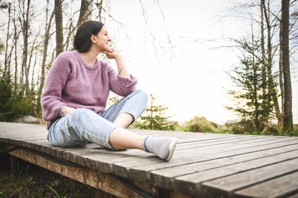 Young woman enjoying nature
