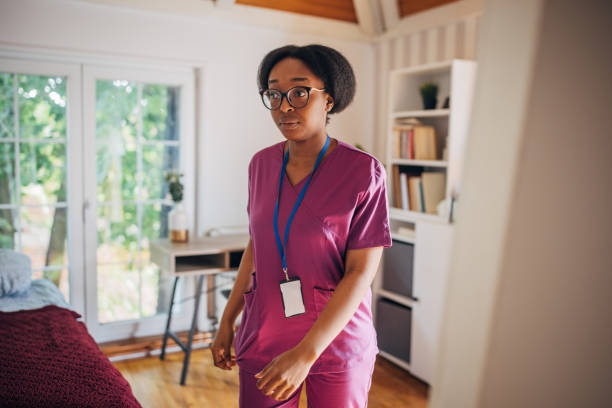 istock Compassionate home care nurse on duty 2155045241