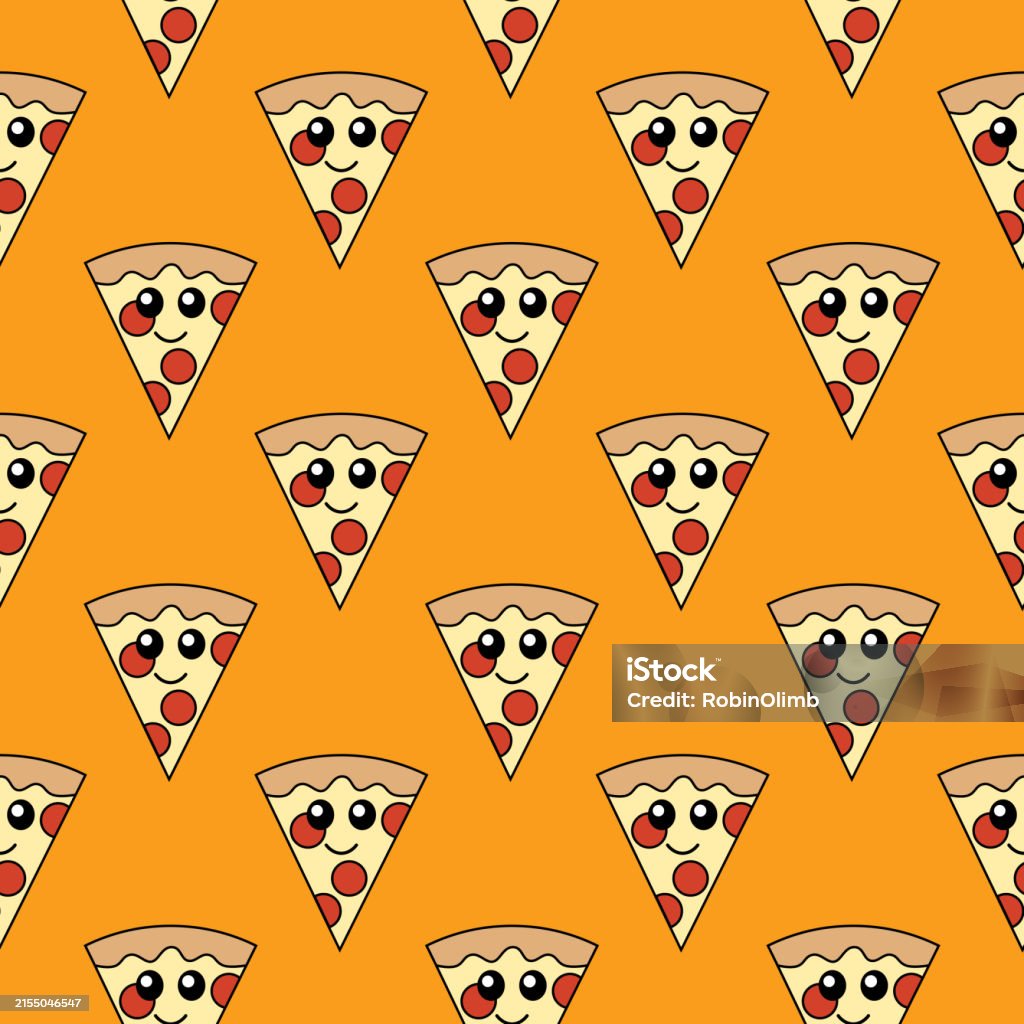 Pepperoni Pattern Free Cute Pepperoni Pizza Slices Seamless Pattern Stock Illustration ...