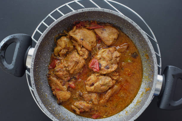 istock Chicken curry or masala in a bowl on table 2155048604