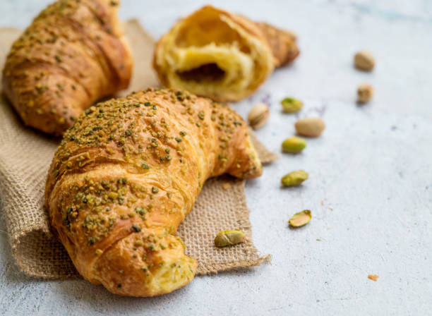 istock freshly baked pistachio croissants 2155048672