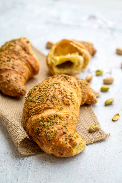 istock freshly baked pistachio croissants 2155048673