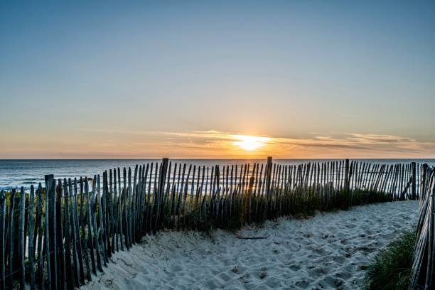 istock Beach with sunset at Capbreton France 2155051715