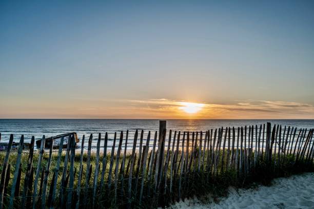 istock Beach with sunset at Capbreton France 2155052216