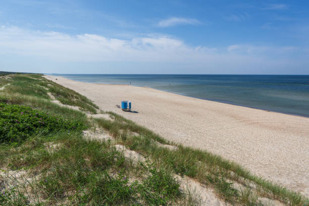 Beach in the summer before the start of the bathing season
