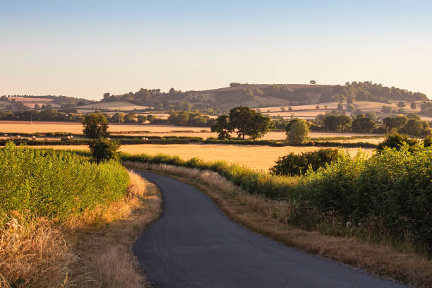 istock Country lane at harvest time 2155060008