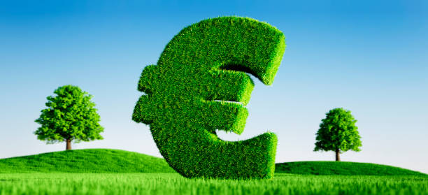 istock Euro Symbol covered with green grass 2155063501