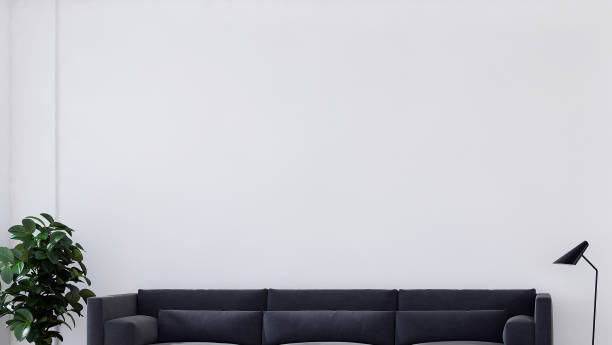 istock Large luxury modern bright interiors Living room mockup illustration 3D rendering image 2155064854