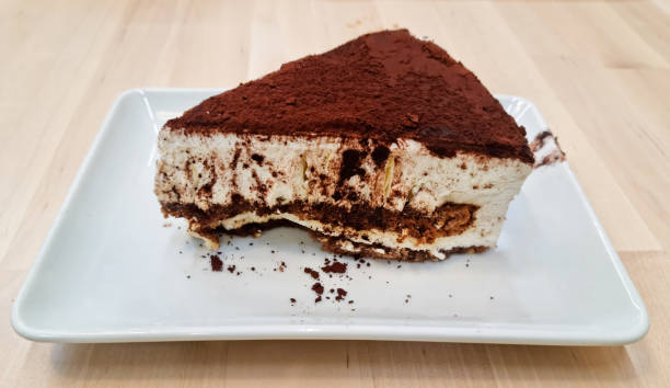 Tiramisu dessert and cup of coffee