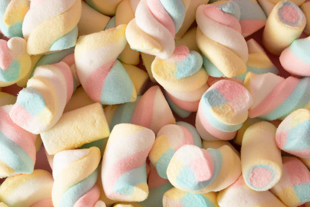 istock Background of marshmallows. Close-up 2155069420