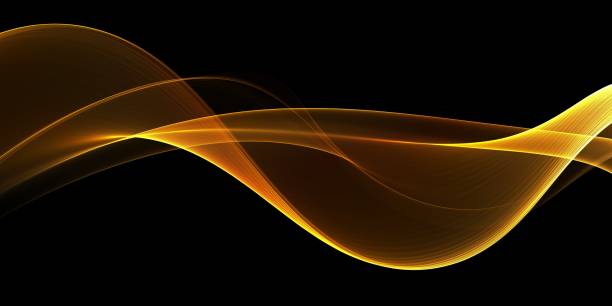 istock Abstract golden line on the black background 2155070140