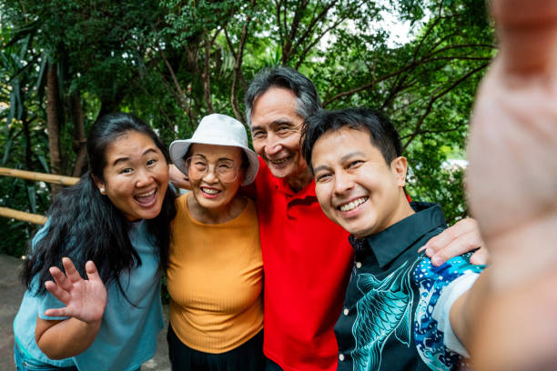 istock Family taking selfie outdoors 2155070813