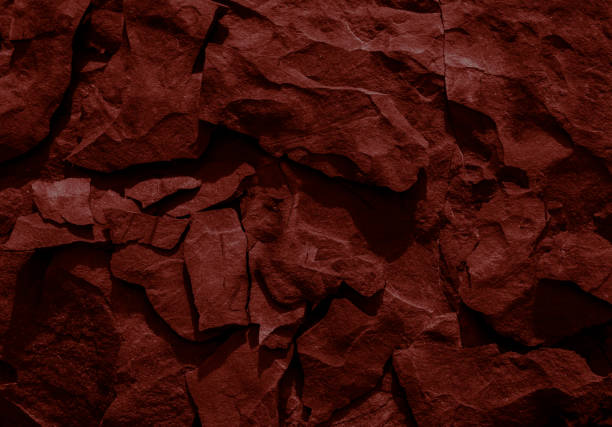background of stones and minerals, mining origin in red