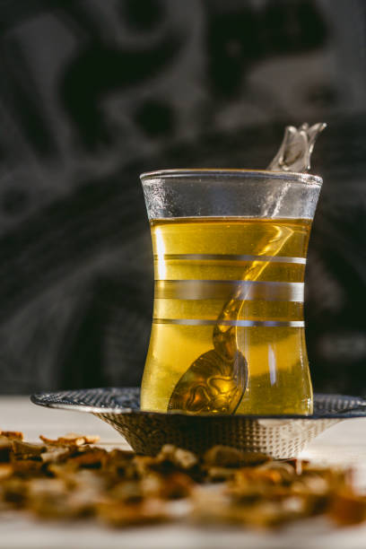istock traditional turkish glass cup of apple black tea 2155080540
