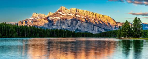istock Mountain Reflecting in Two Jacks Lake Banff Canada 2155080667